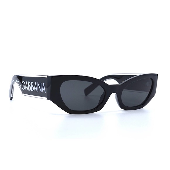 DOLCE&GABBANA DG6186 BLACK DARK GREY LENS AUTHENTIC SUNGLASSES - Picture 3 of 14